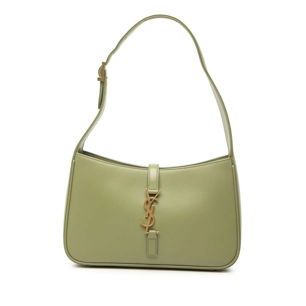 Saint Laurent Smooth Calfskin Le 5 a 7 Green Leather Very good condition - Front View