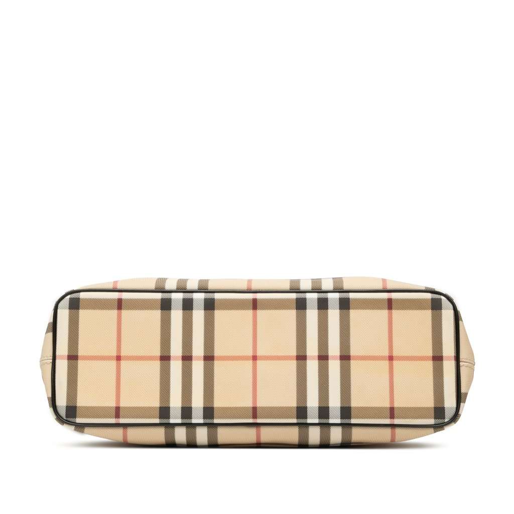 Burberry House Check Coated Canvas Tote Beige Very good - Inside View