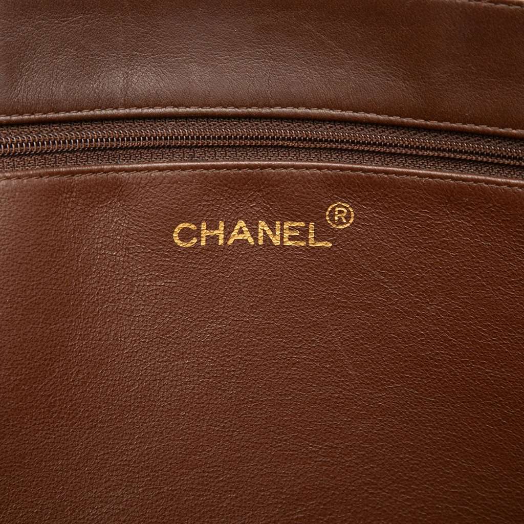 Chanel CC Lambskin Chain Tote Brown Leather Very good condition - Box View