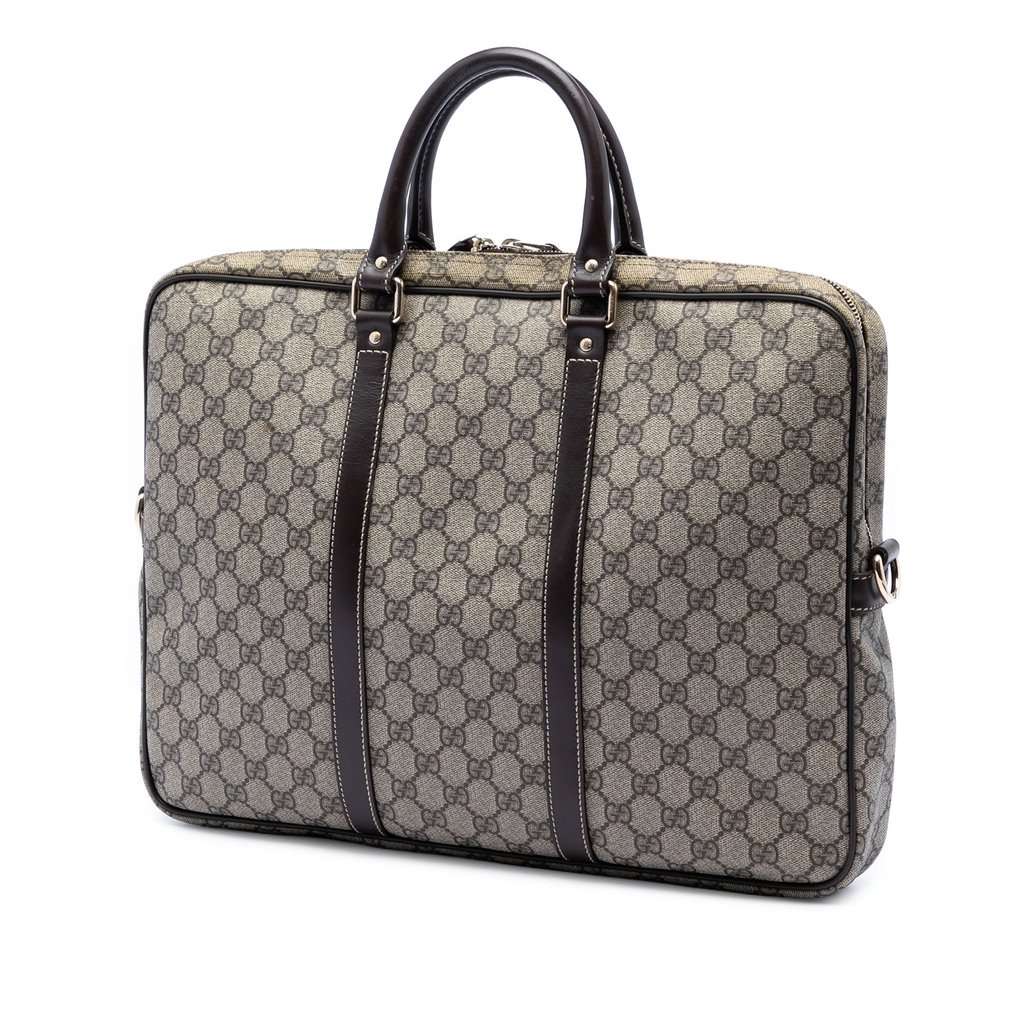 Gucci GG Supreme Business Bag Beige Very good condition - Back View