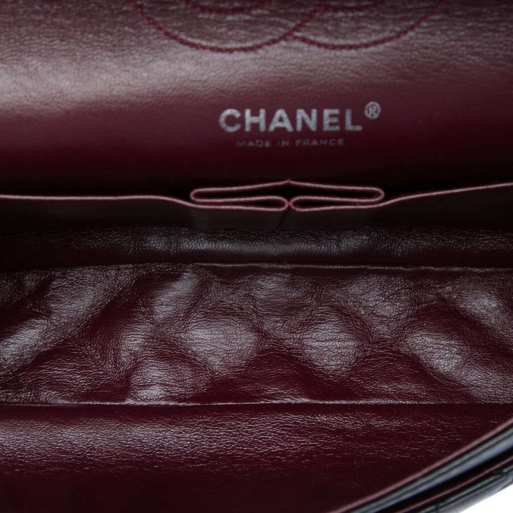 Chanel Medium Classic Lambskin Double Flap Black Leather Very good - Model View
