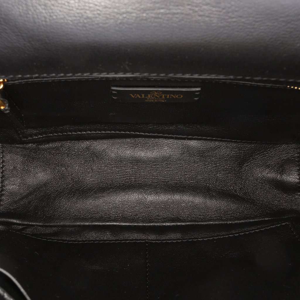 Valentino Large Nappa Roman Stud Satchel Black Leather Very good condition - Model View