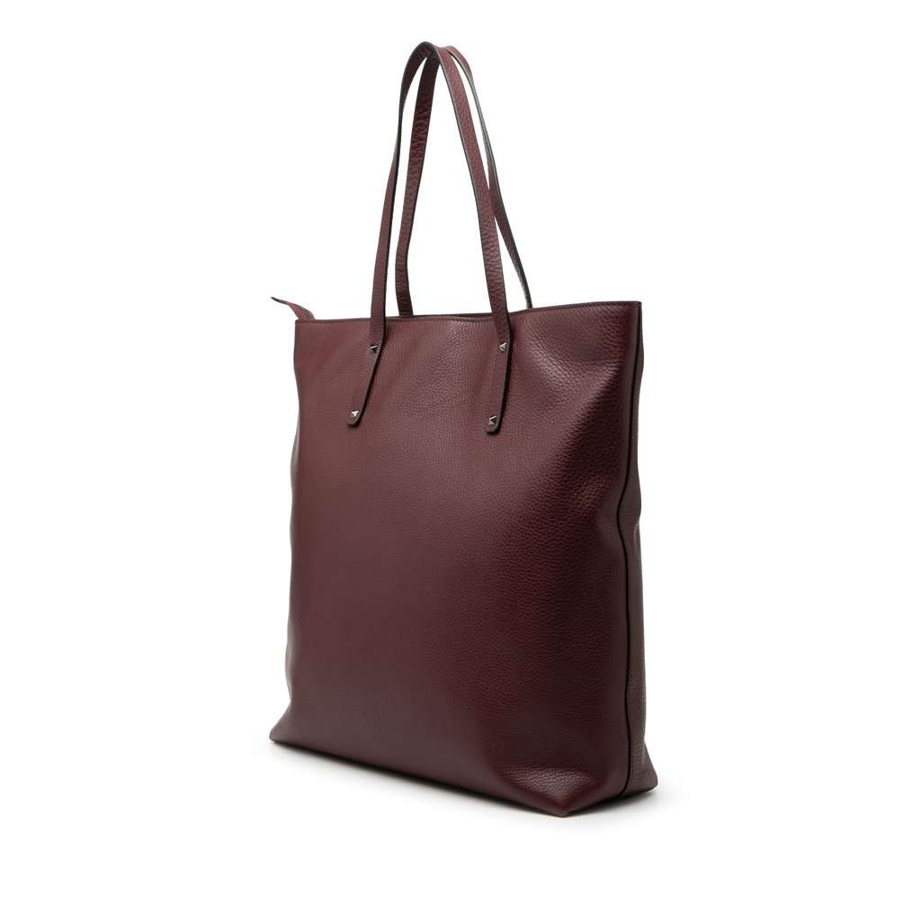 Valentino Leather Tote Red Leather Very good condition - Back View