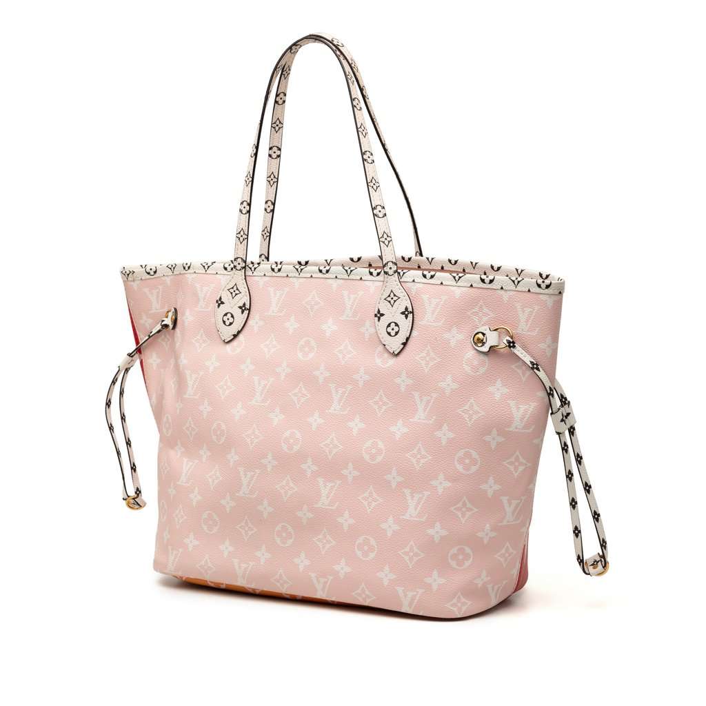 Louis Vuitton Monogram Giant Neverfull MM Red Very good - Back View