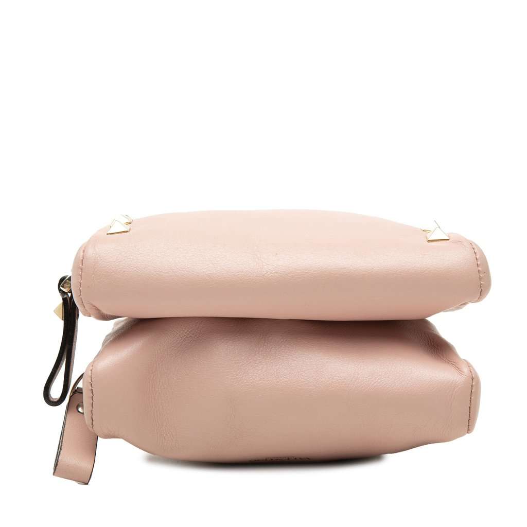 Valentino Leather Rockstud Double Zip Crossbody Pink Leather Very good - Inside View