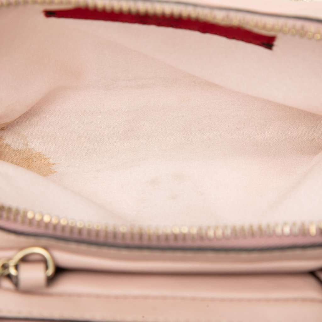 Valentino Leather Rockstud Double Zip Crossbody Pink Leather Very good - Model View