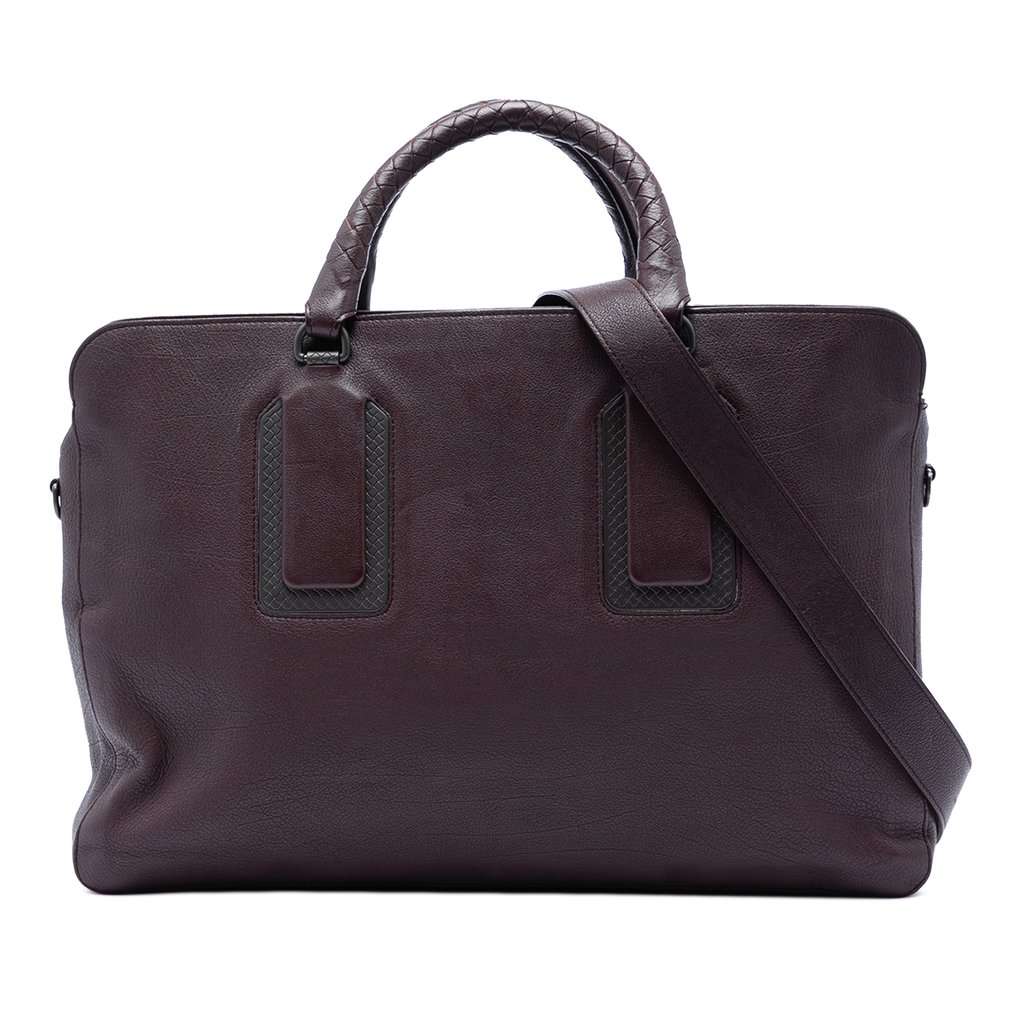 Bottega Veneta Leather Business Bag Red Leather Very good condition - Front View
