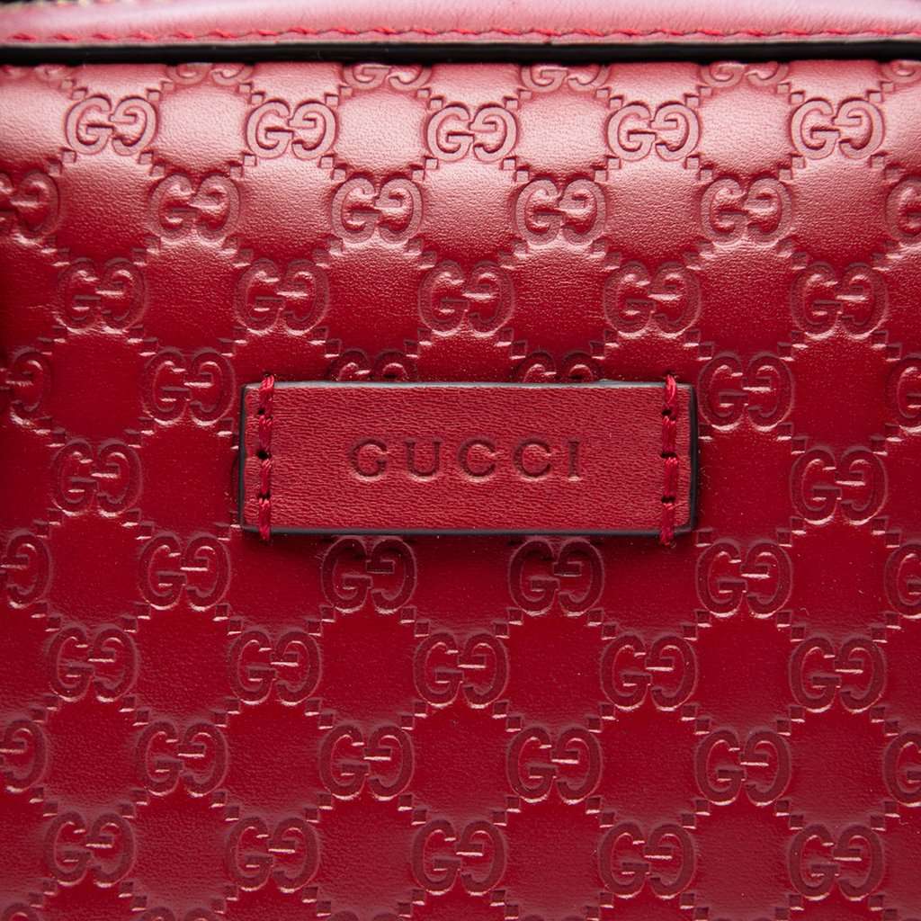 Gucci Small Microguccissima Bree Satchel Red Leather Very good condition - Box View