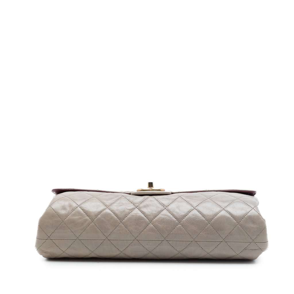 Chanel Jumbo CC Quilted Crumpled Calfskin Straight Flap MultiColor Leather Very good - Inside View