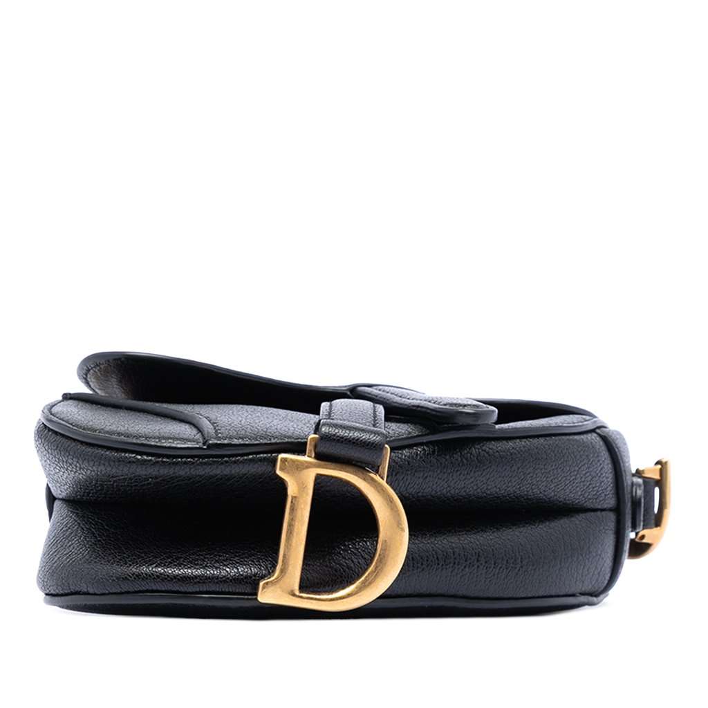 Dior Micro Goatskin Saddle Bag Black Leather Very good condition - Inside View