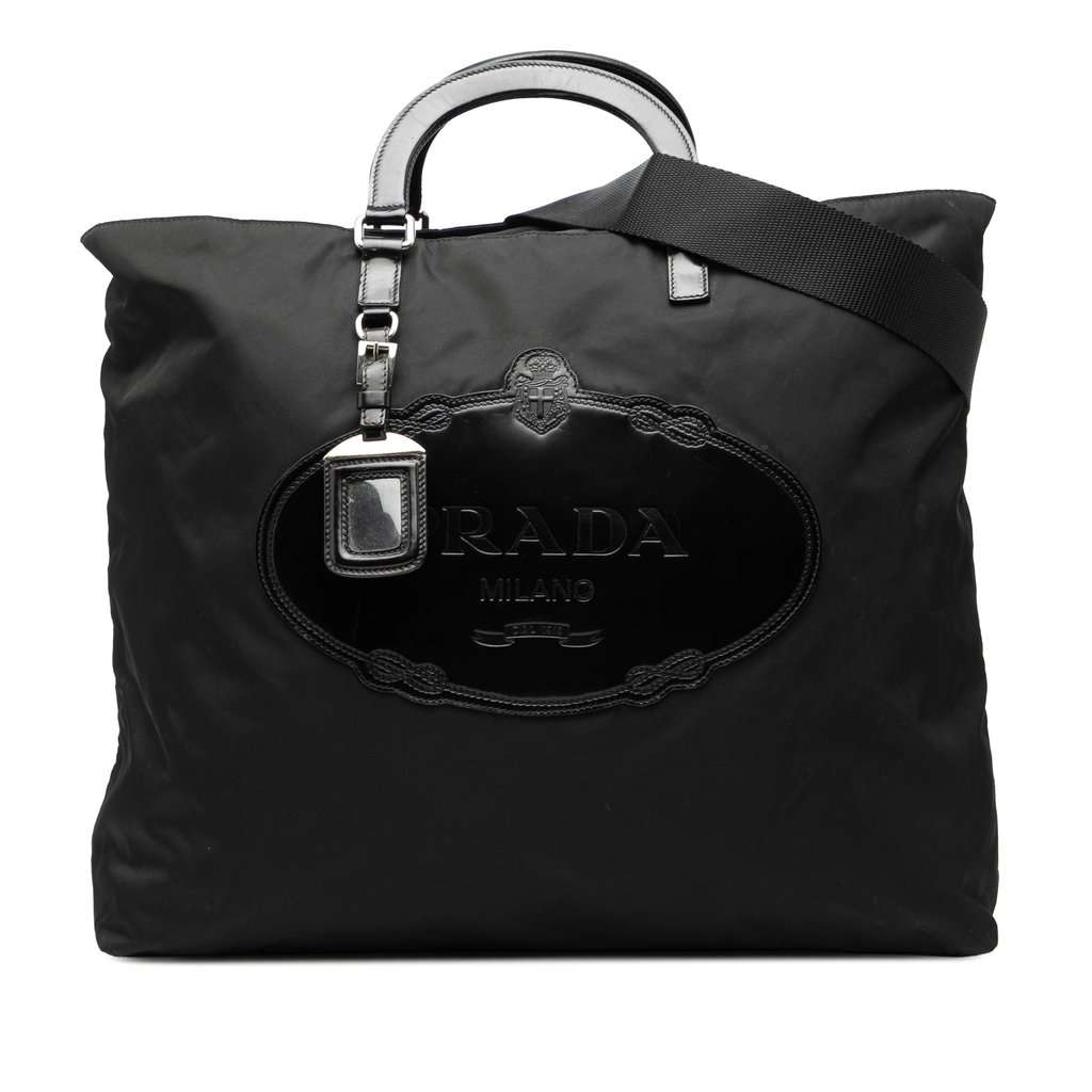 Prada Tessuto Canapa Logo Satchel Black Very good condition - Front View