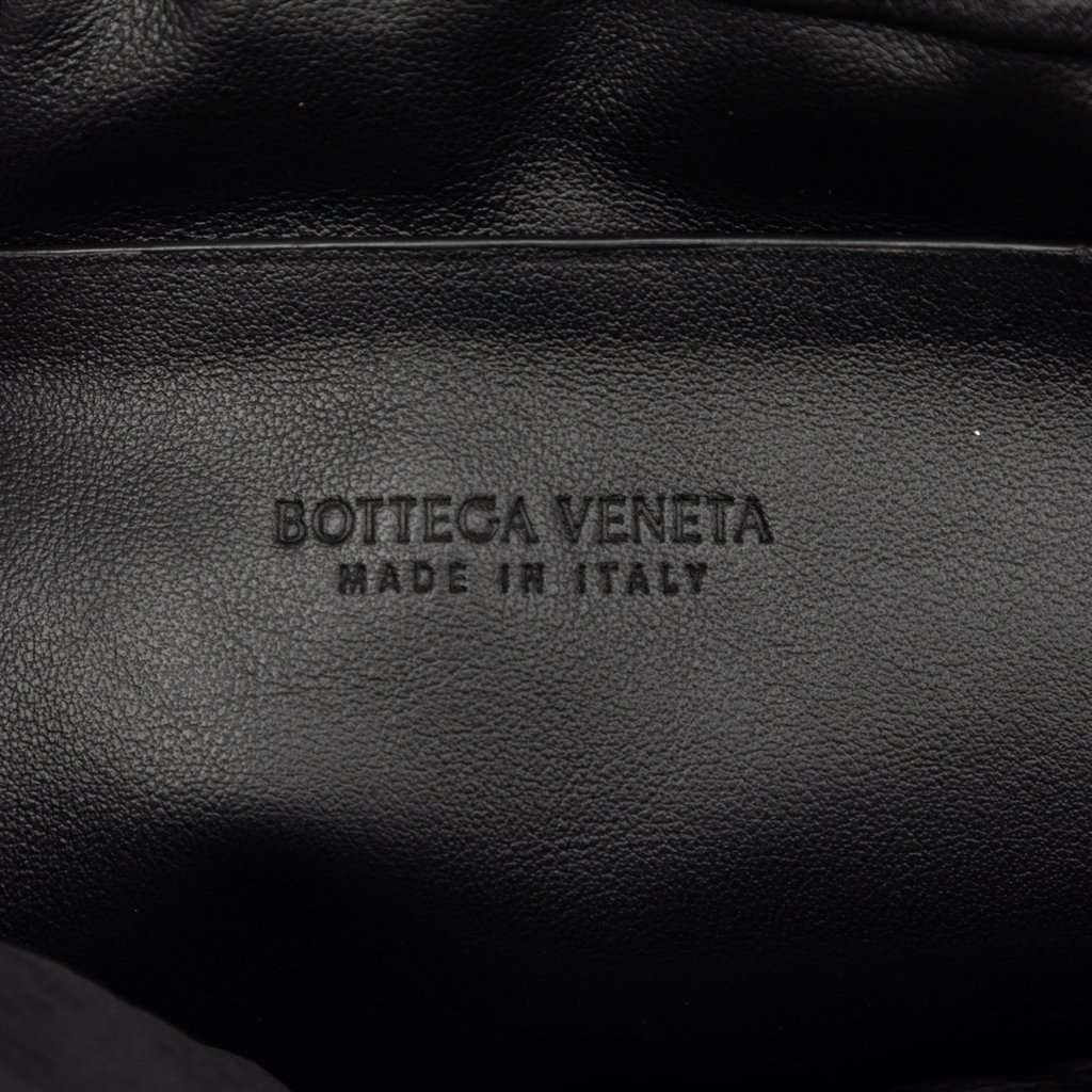 Bottega Veneta Nappa Intrecciato Padded Square Wristlet Pouch Black Leather Very good condition - Box View