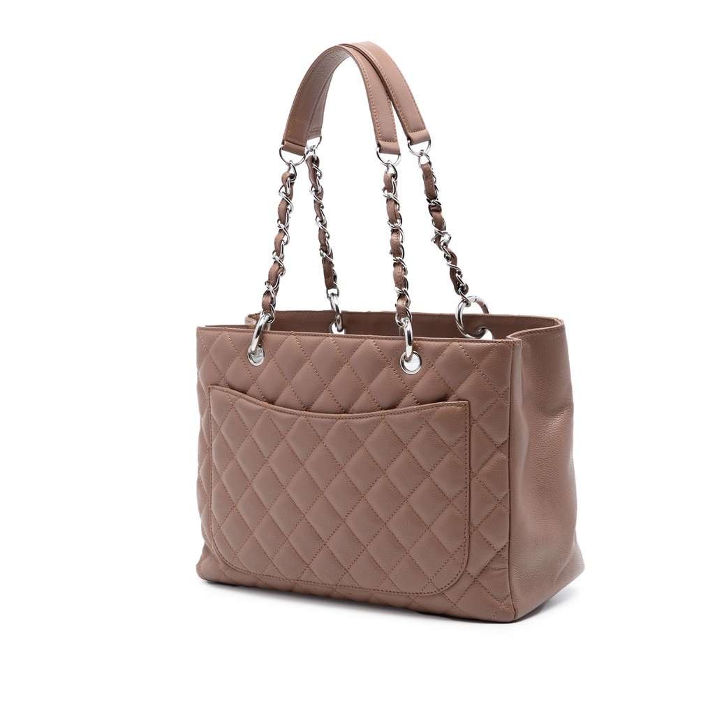 Chanel Caviar Grand Shopping Tote Brown Leather Very good condition - Back View