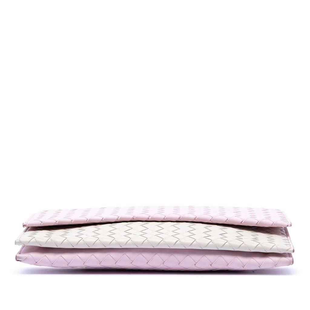 Bottega Veneta Bicolor Nappa Intrecciato Wallet On Chain Pink Leather Very good - Inside View