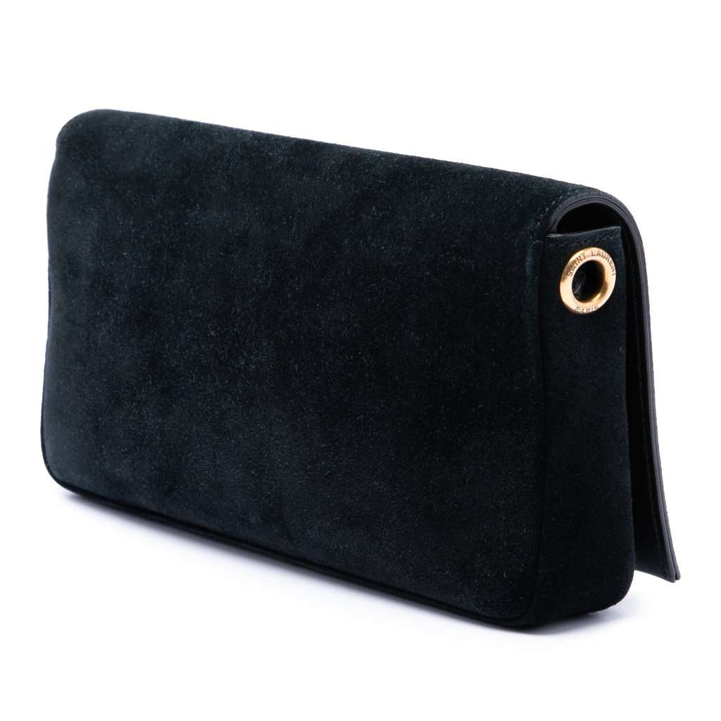 Saint Laurent Suede Monogram Kate 99 Tassel Bag Black Leather Very good - Back View