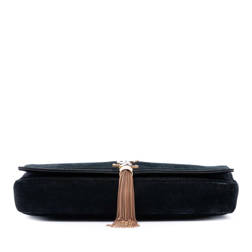 Saint Laurent Suede Monogram Kate 99 Tassel Bag Black Leather Very good - Inside View