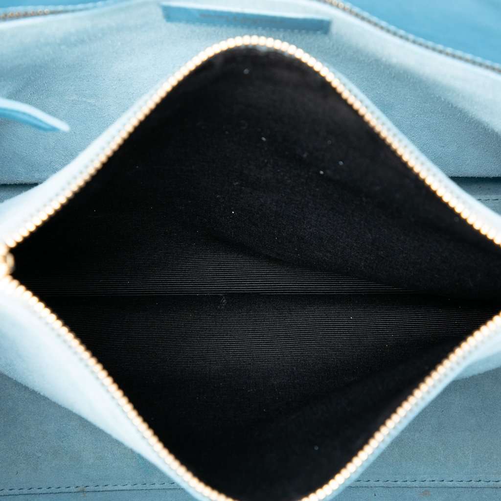 Saint Laurent Small Leather Sac De Jour Satchel Blue Leather Very good condition - Model View