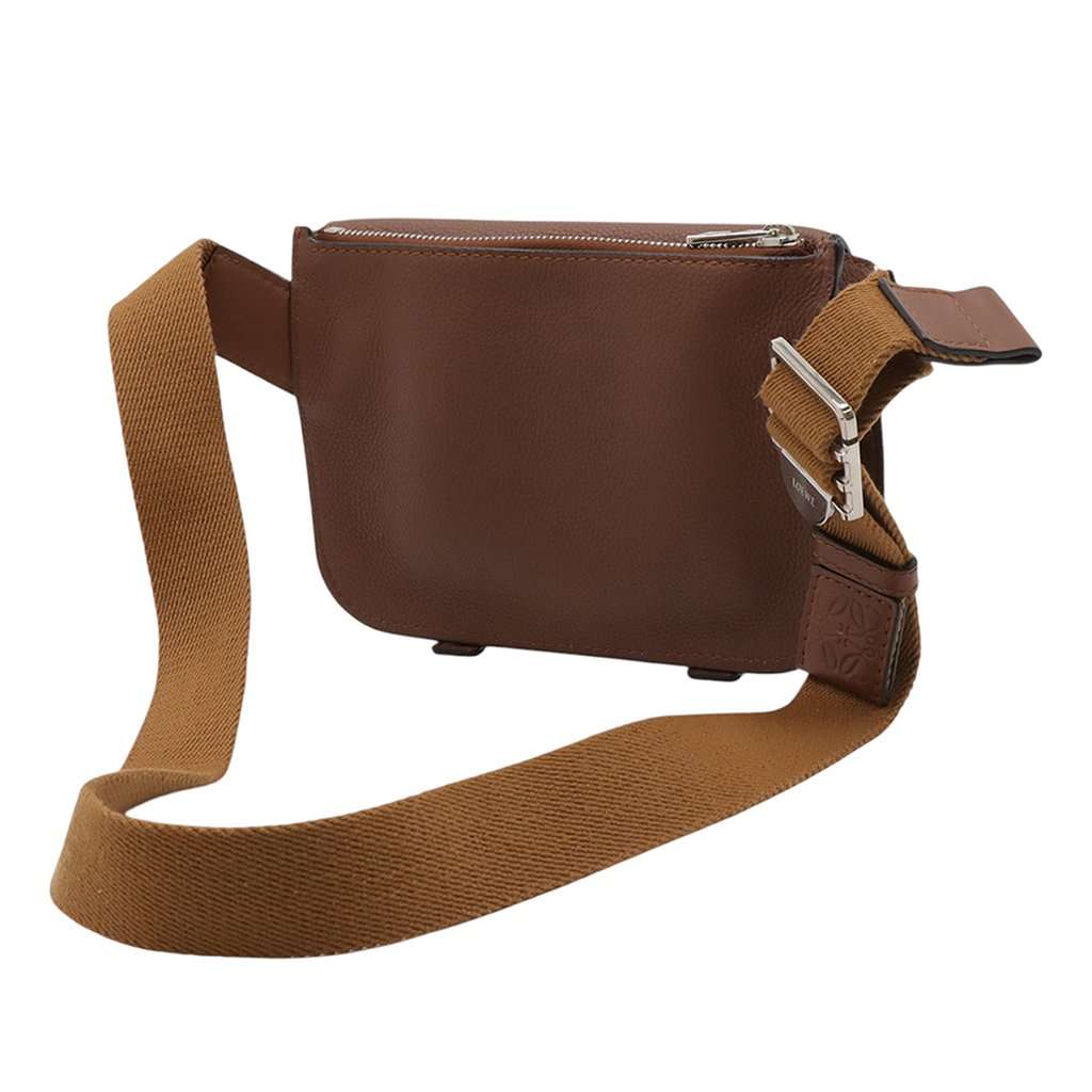 LOEWE Leather Anagram Military Belt Bag Brown Leather Very good condition - Back View