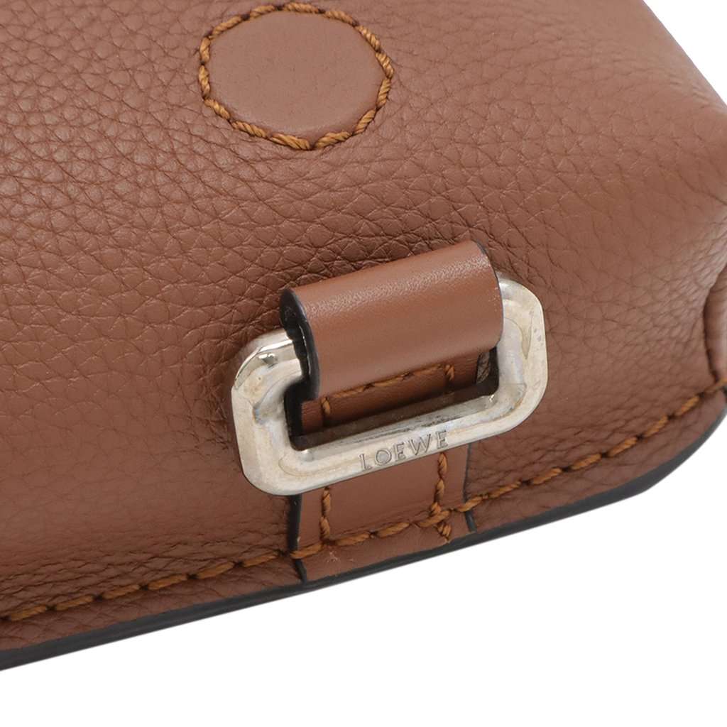 LOEWE Leather Anagram Military Belt Bag Brown Leather Very good condition - Box View