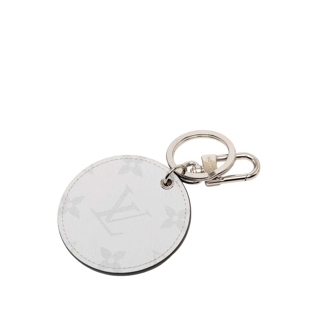 Louis Vuitton Monogram Portefeuille Round Key Chain Silver Very good condition - Back View