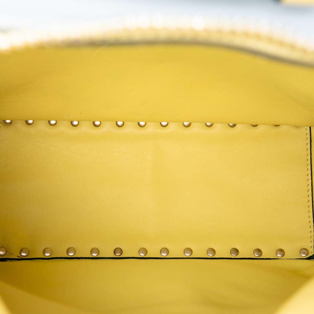 Valentino Medium Calfskin Watercolor Rockstud Backpack Green Leather Very good condition - Model View
