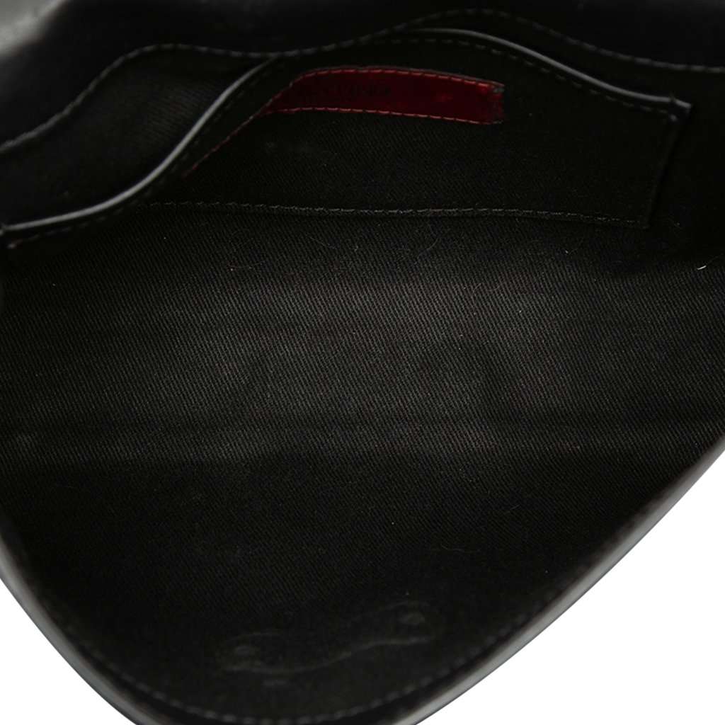 Valentino Small Leather Rockstud Flap Crossbody Black Leather Very good - Model View
