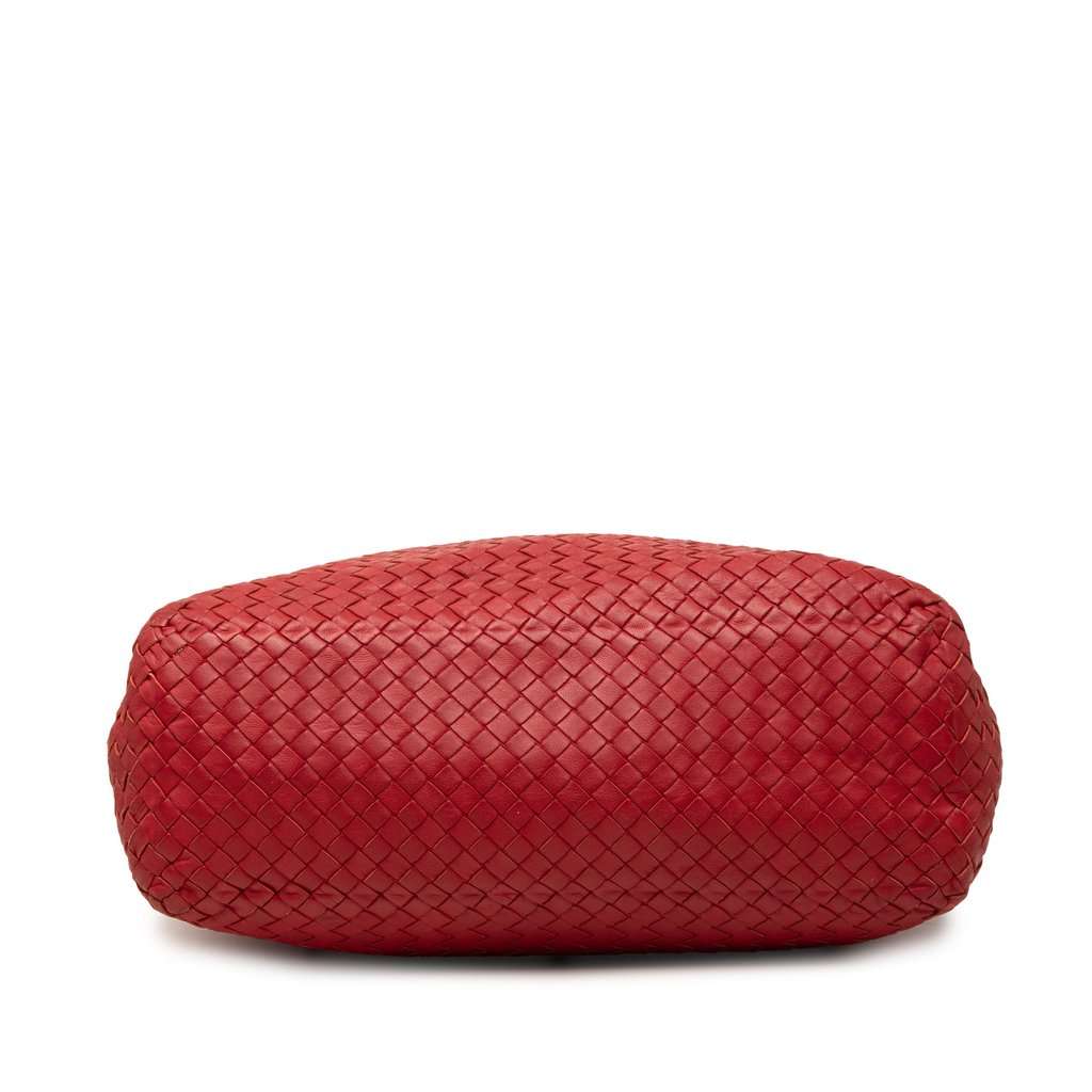 Bottega Veneta Nappa Intrecciato Tote Red Leather Very good - Inside View