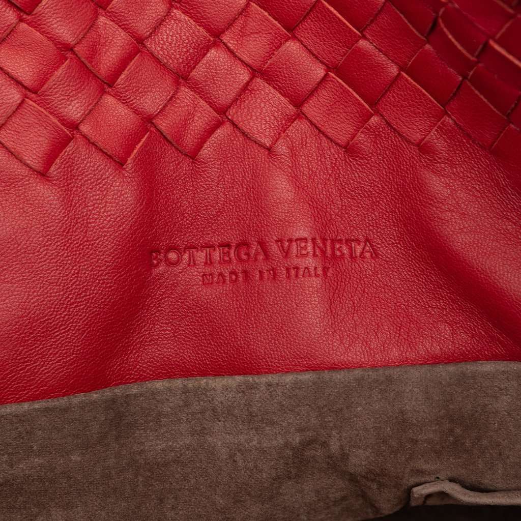 Bottega Veneta Nappa Intrecciato Tote Red Leather Very good - Box View