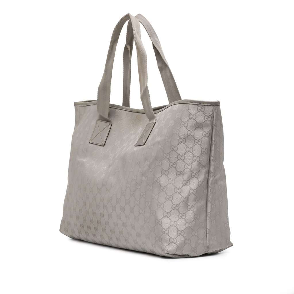 Gucci GG Canvas Tote Silver Very good condition - Back View