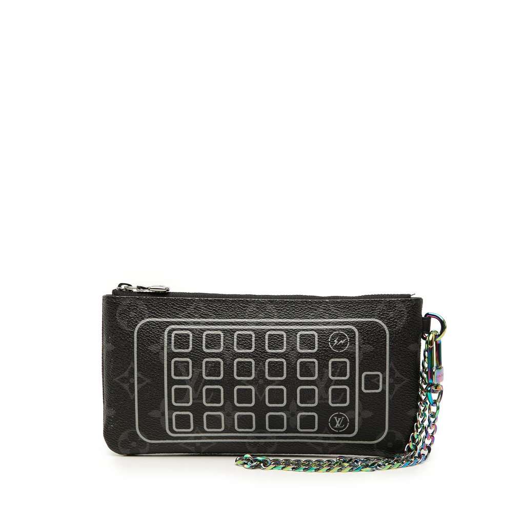 Louis Vuitton Monogram Eclipse Flash Fragment iPhone Case Black Very good condition - Front View
