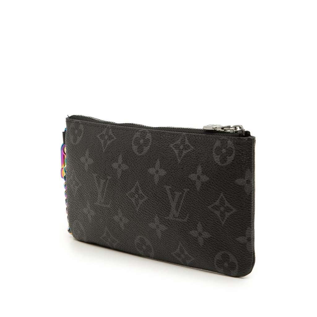 Louis Vuitton Monogram Eclipse Flash Fragment iPhone Case Black Very good condition - Back View