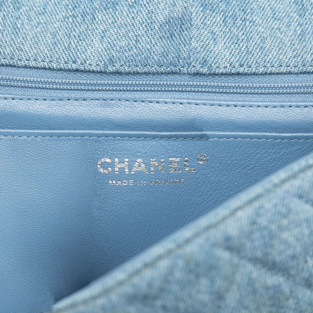 Chanel Mini Rectangular Classic Denim Braided Single Flap Blue Very good - Box View
