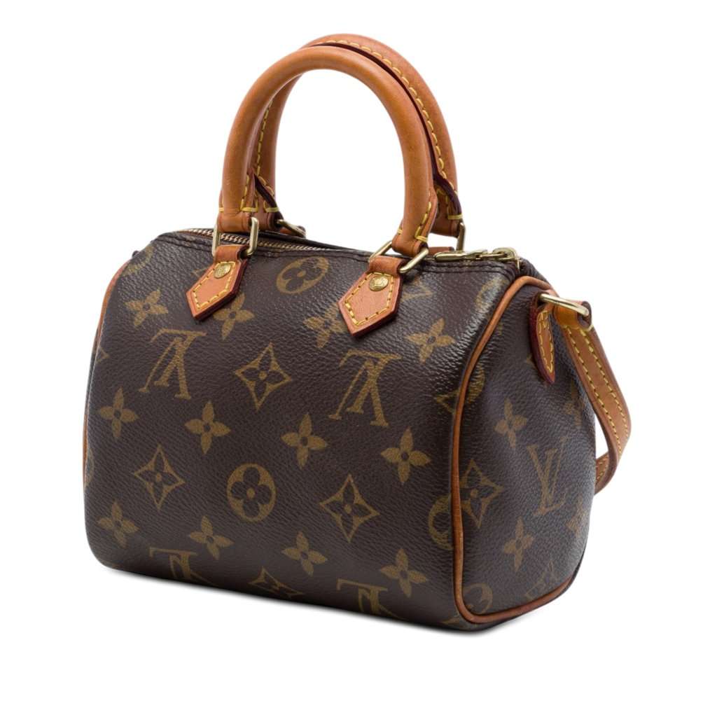 Louis Vuitton Monogram Nano Speedy Bandouliere Brown Very good - Back View