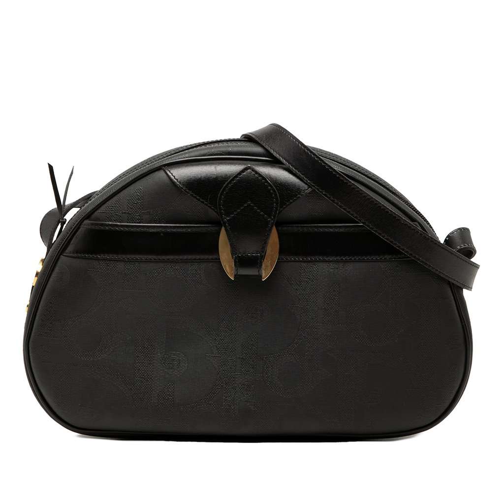 Dior Oblique Trotter Coated Canvas Crossbody Black Very good - Front View