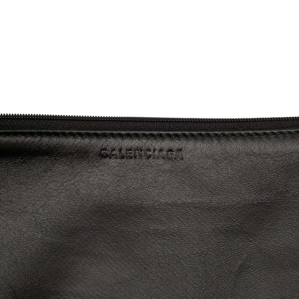 Balenciaga Calfskin Losange Monogram Plastic Tote Black Leather Very good condition - Box View
