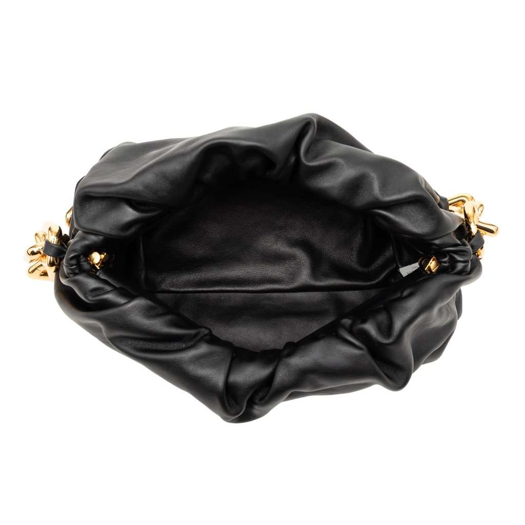 Bottega Veneta Lambskin Chain Pouch Black Leather Very good condition - Model View