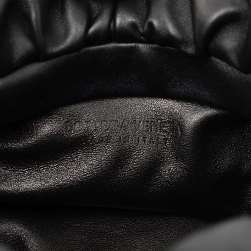 Bottega Veneta Lambskin Chain Pouch Black Leather Very good condition - Box View