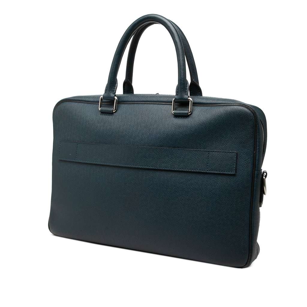 Louis Vuitton Taiga Porte Documents Business MM Blue Leather Very good - Back View