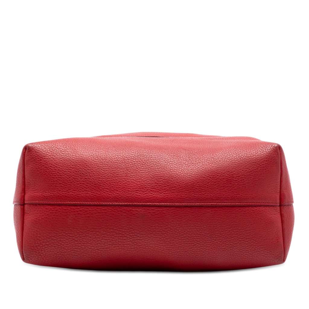 Prada Vitello Daino Front Pocket Convertible Tote Red Leather Very good condition - Inside View