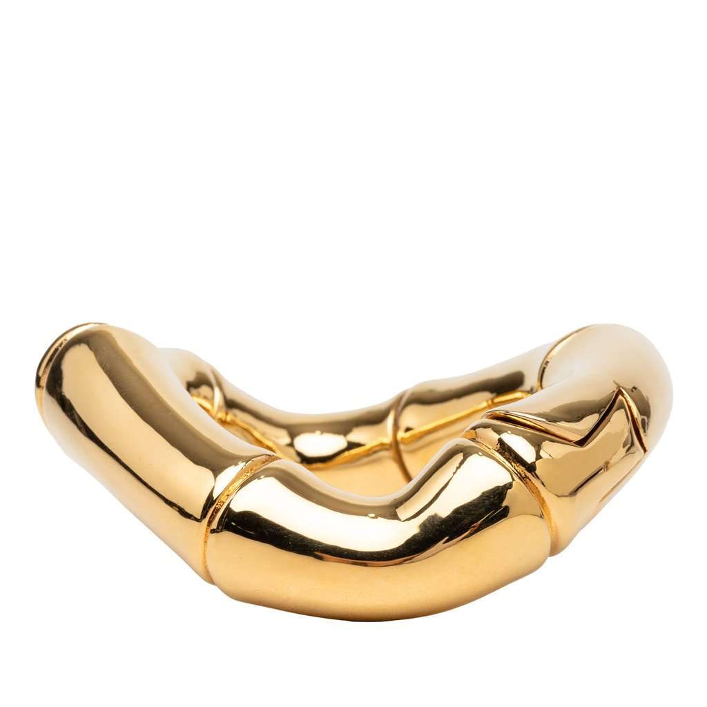 Gucci Gold Plated Bamboo Cuff Bracelet Gold Metal Very good condition - Inside View