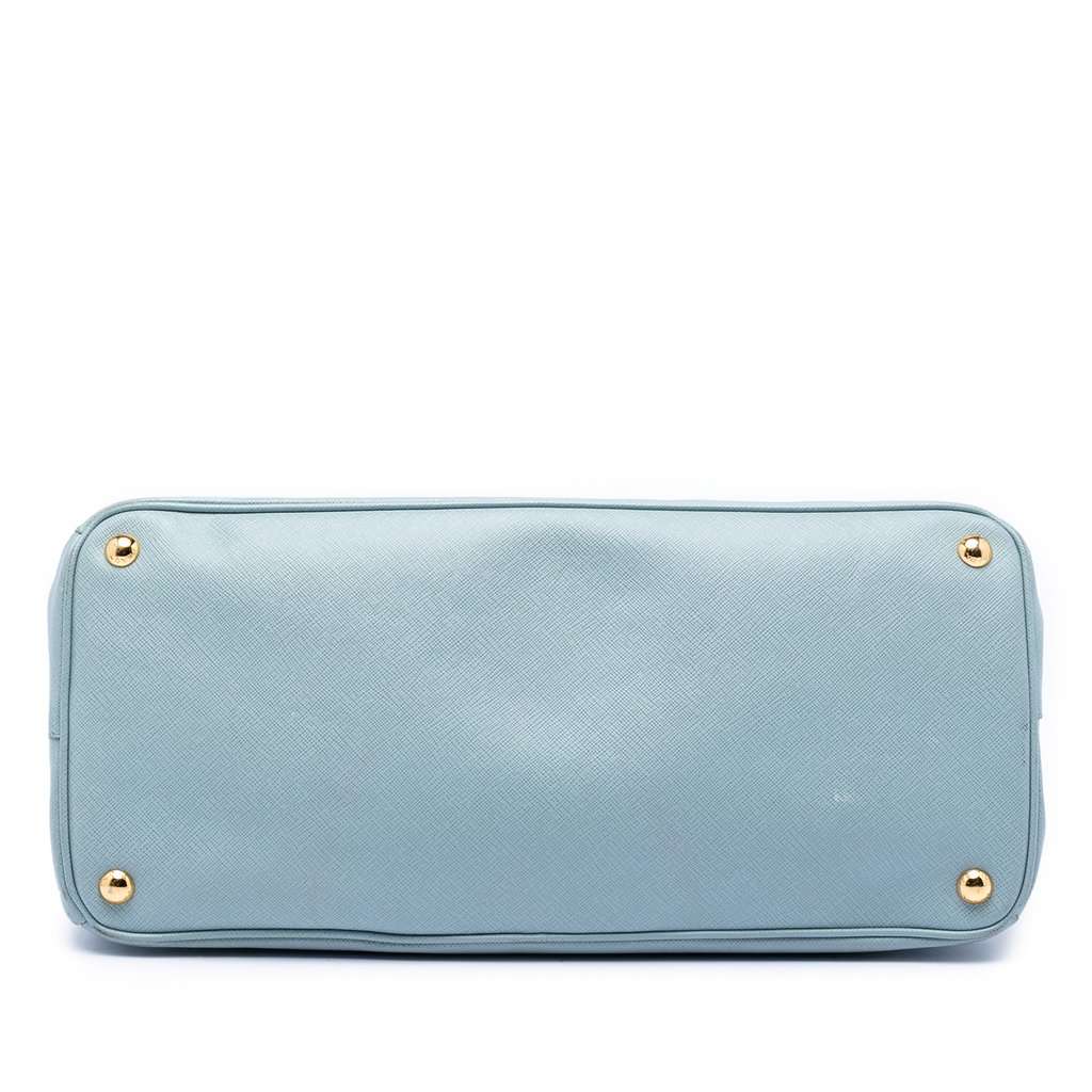 Prada Large Saffiano Lux Galleria Satchel Blue Leather Very good condition - Inside View
