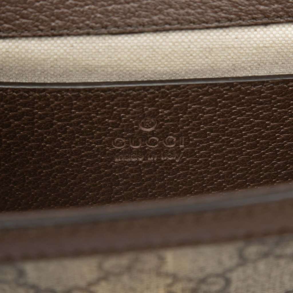 Gucci Small GG Supreme Web Ophidia Top Handle Bag Beige Very good condition - Box View