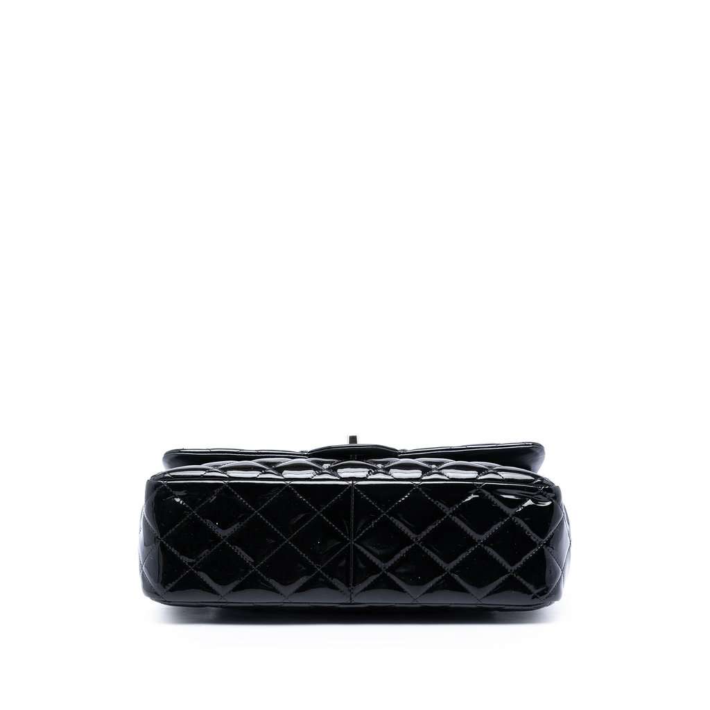 Chanel Jumbo Classic Patent Double Flap Black Leather Very good condition - Inside View