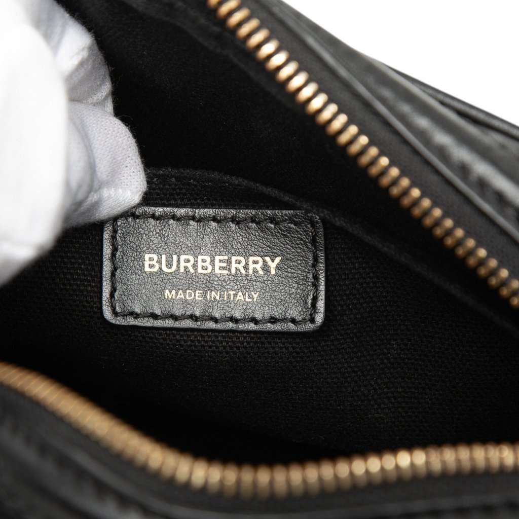 Burberry Embossed Calfskin TB Monogram Camera Chain Crossbody Black Leather Very good - Box View