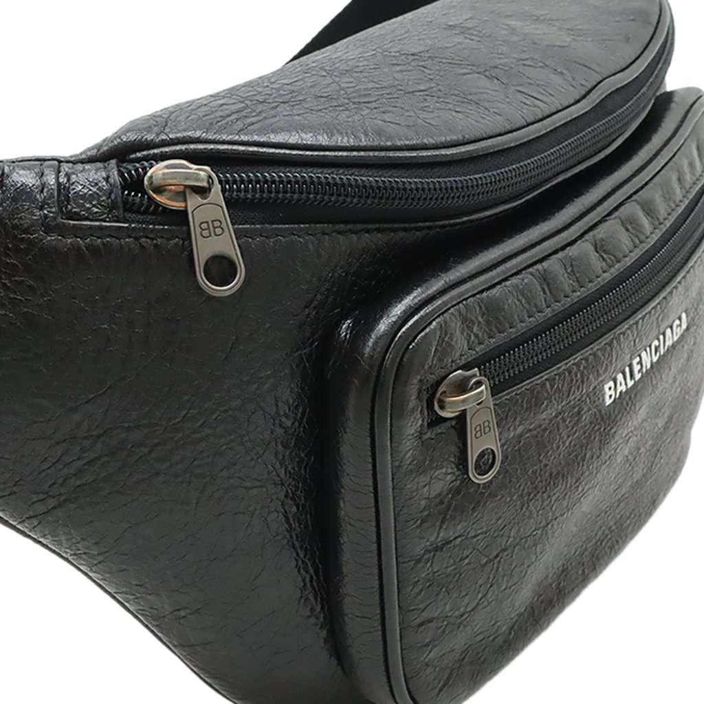 Balenciaga Leather Explorer Belt Bag Black Leather Very good condition - Box View