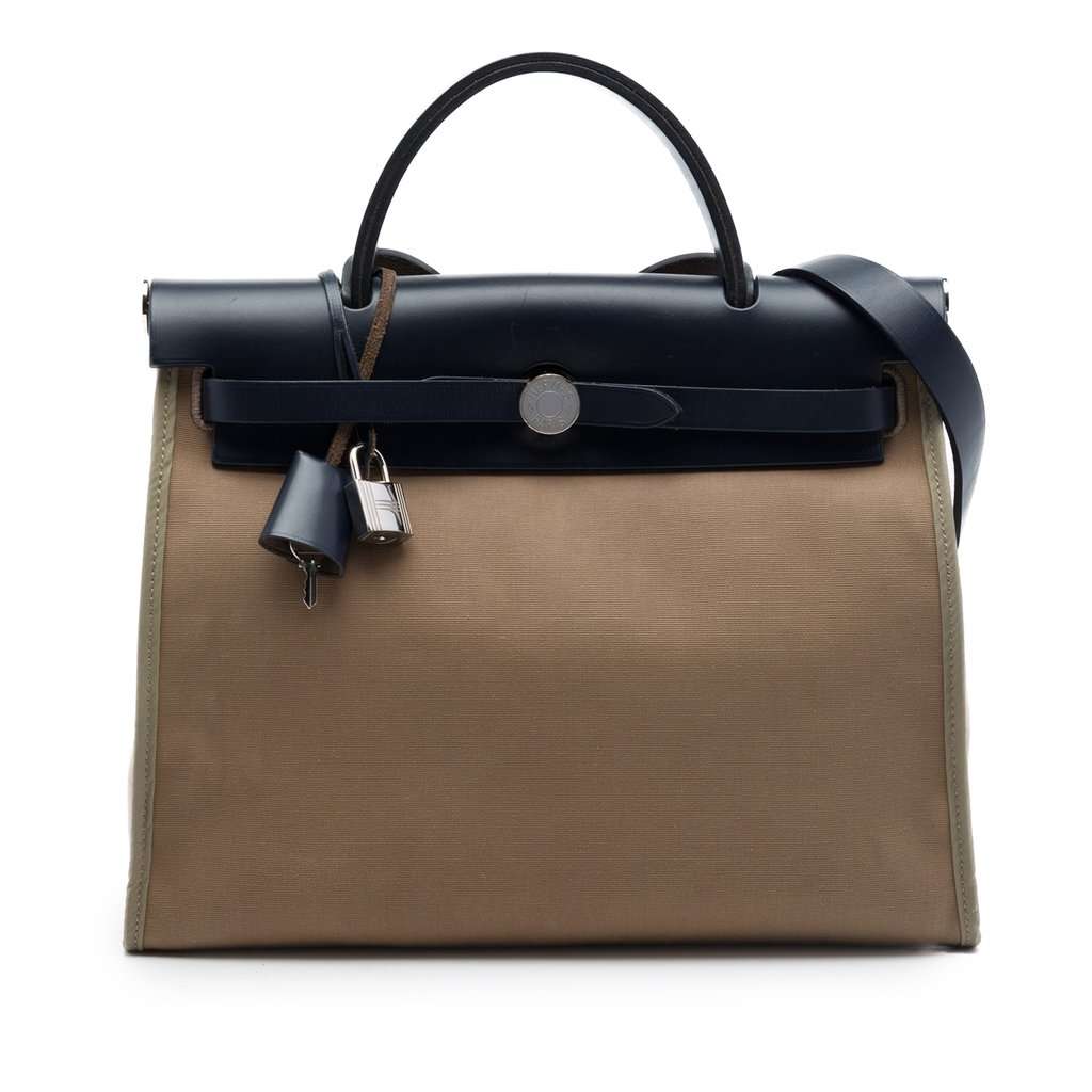 Hermès Toile Herbag Zip 31 Brown Very good - Front View