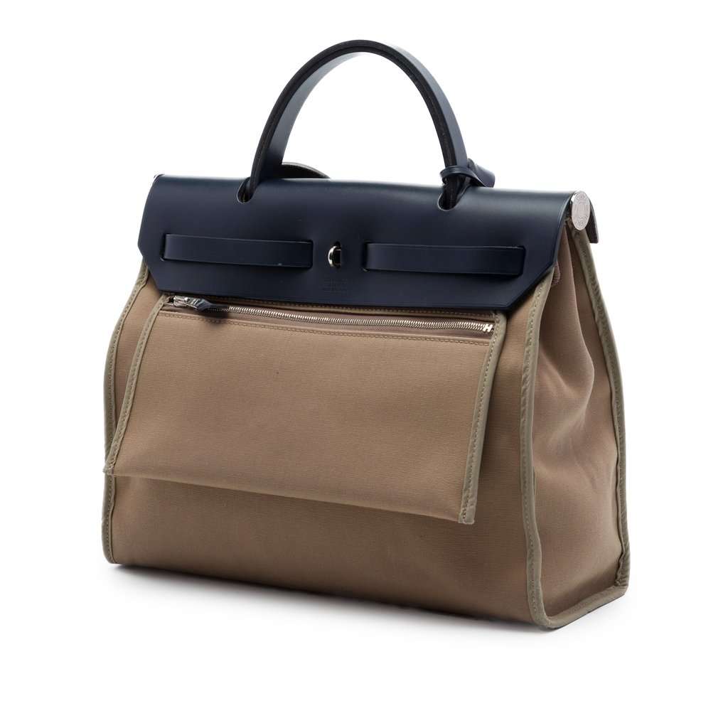 Hermès Toile Herbag Zip 31 Brown Very good - Back View