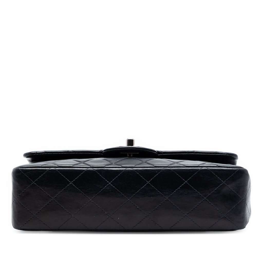 Chanel Small Classic Lambskin Double Flap Black Leather Very good - Inside View