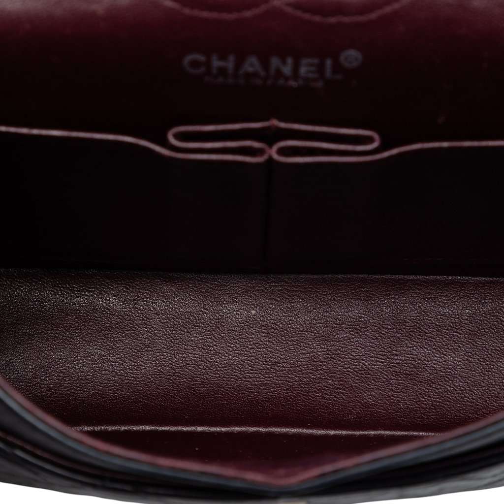 Chanel Small Classic Lambskin Double Flap Black Leather Very good - Model View