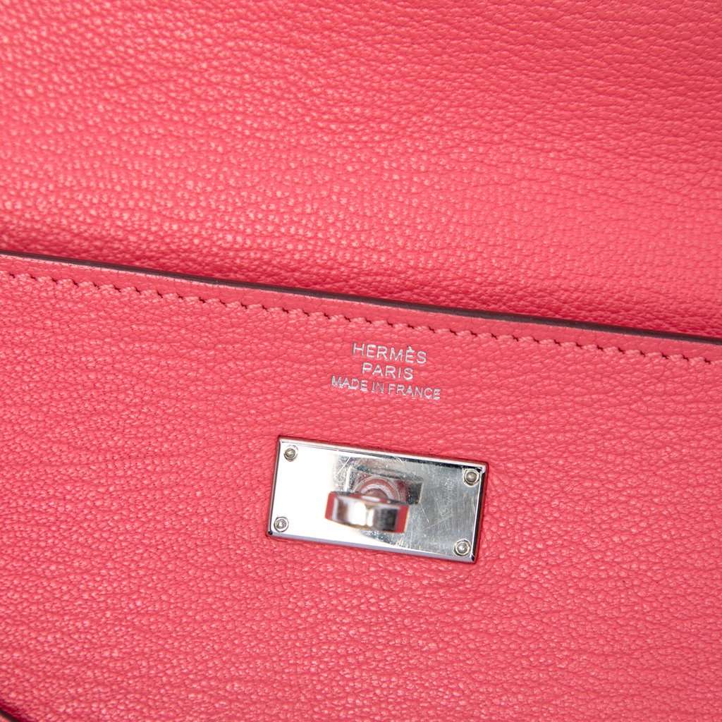 Hermès Chevre Mysore Kelly Longue Wallet Pink Leather Very good - Box View
